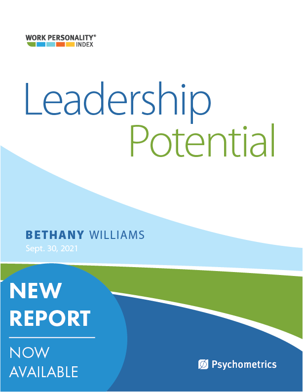 Leadership Potential Report Cover - Now available