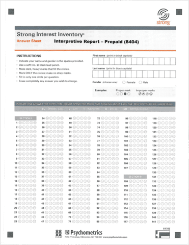 elevate strong interest inventory