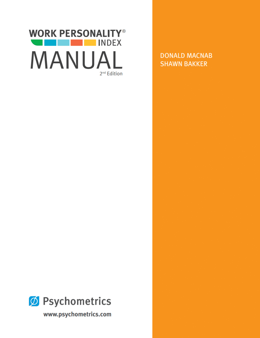 Work Personality Index Manual