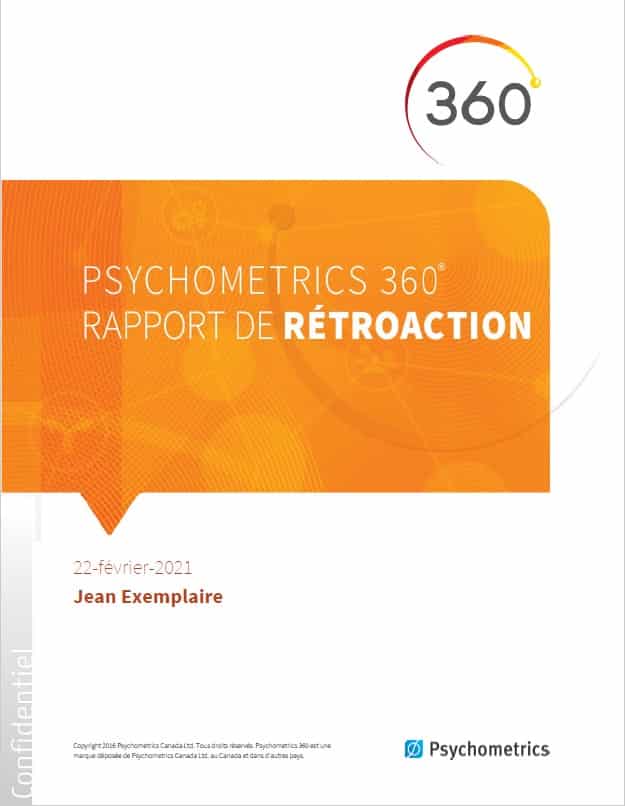 Psychometrics 360 Rapport de Retroaction