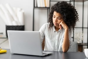 Woman-working-feeling-languish