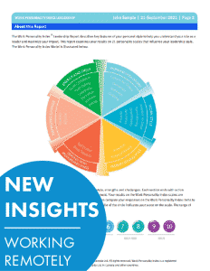 Work Personality Index leadership Report New Insights Remote Work