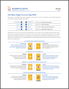 MBTI Interpretive Report