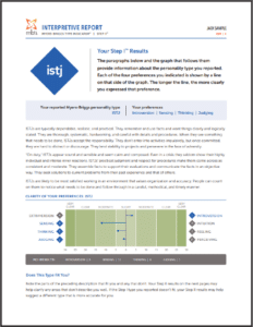 MBTI Step II Interpretive Report