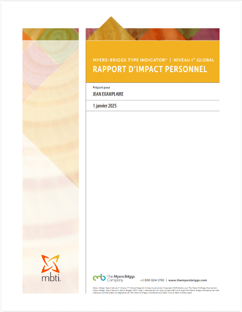 Rapport d’impact personnel MBTI®