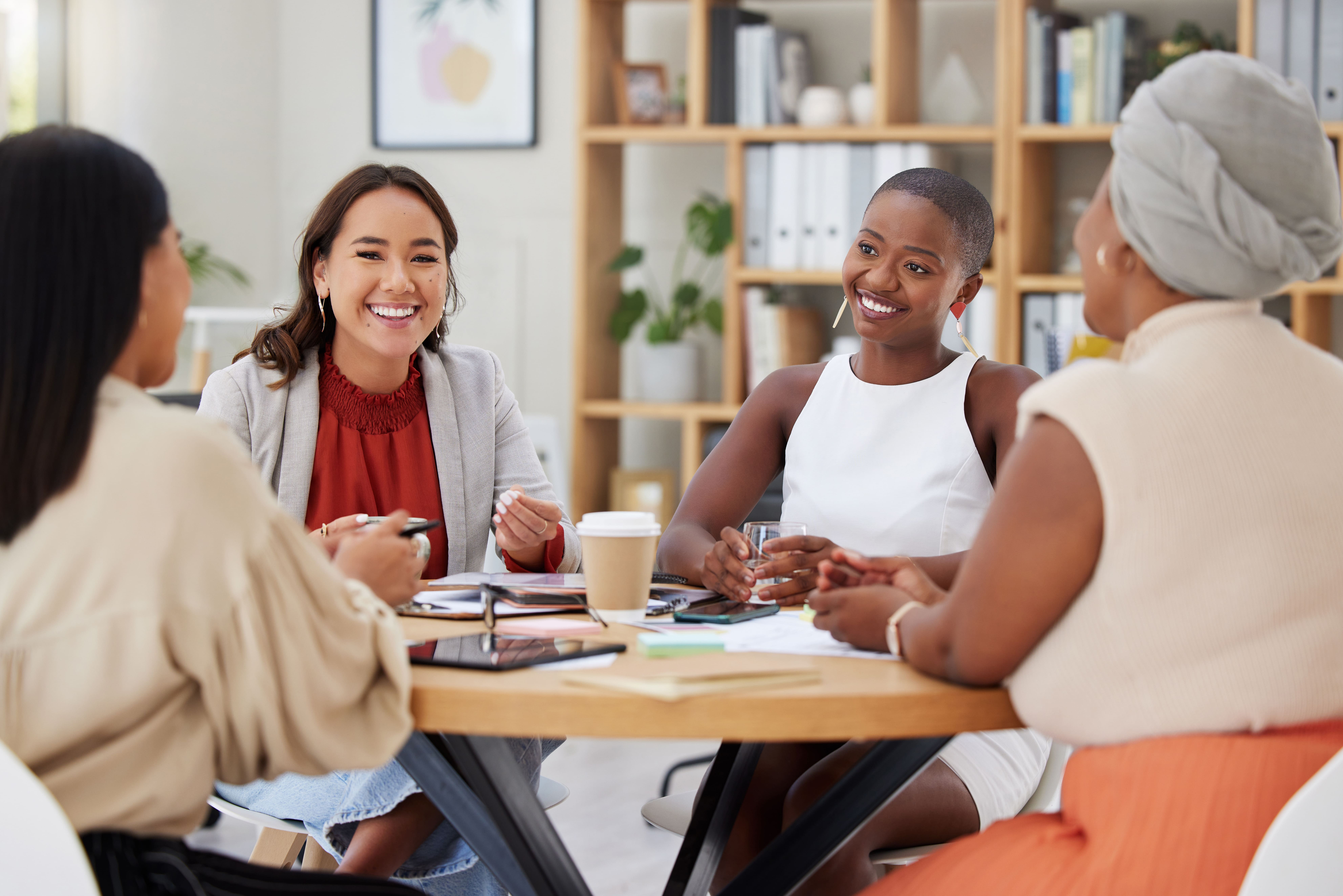 leaders communication at office table