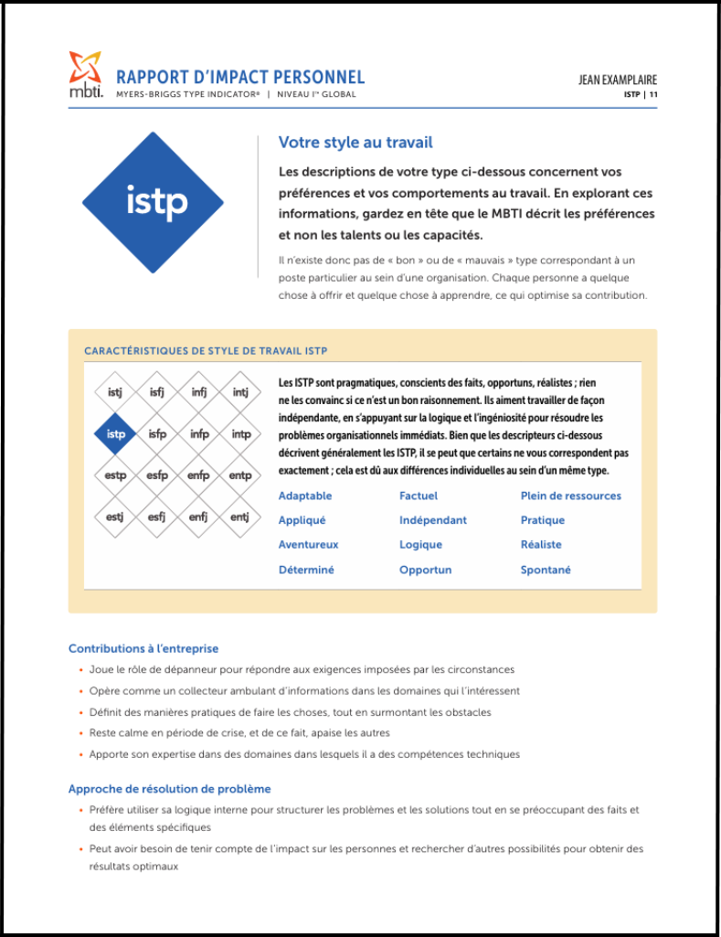 rapport d'impact Personnel