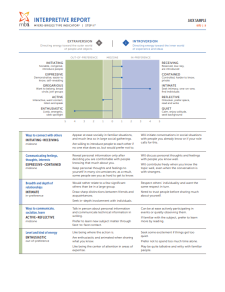 MBTI step II interpretive report