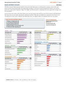 Strong Profile and Interpretive Report