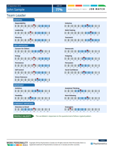 work personality index job match assessment